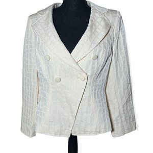 Armani Collezioni Cream Blazer womens medium